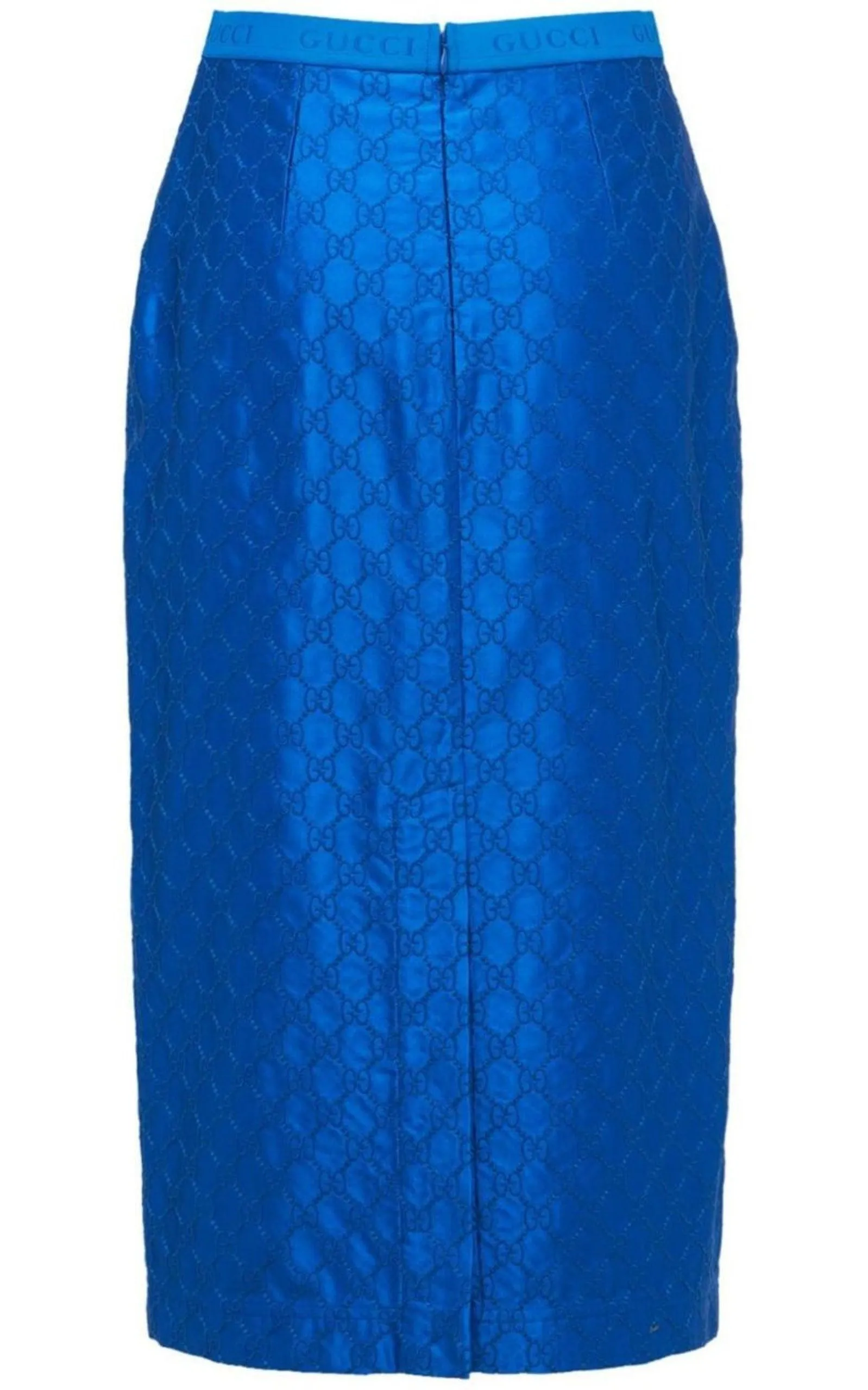 Gg Supreme Blue Silk Skirt