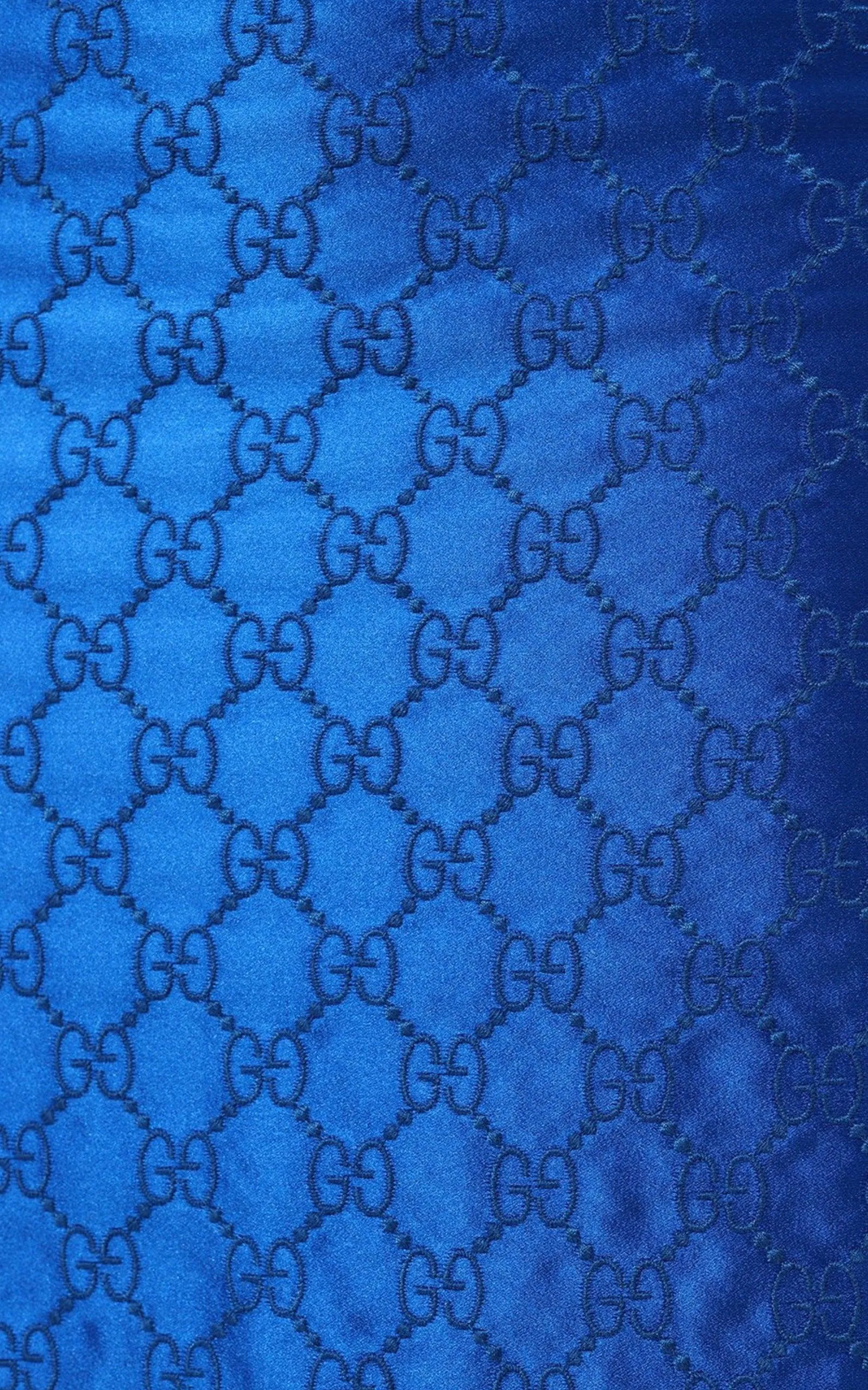 Gg Supreme Blue Silk Skirt