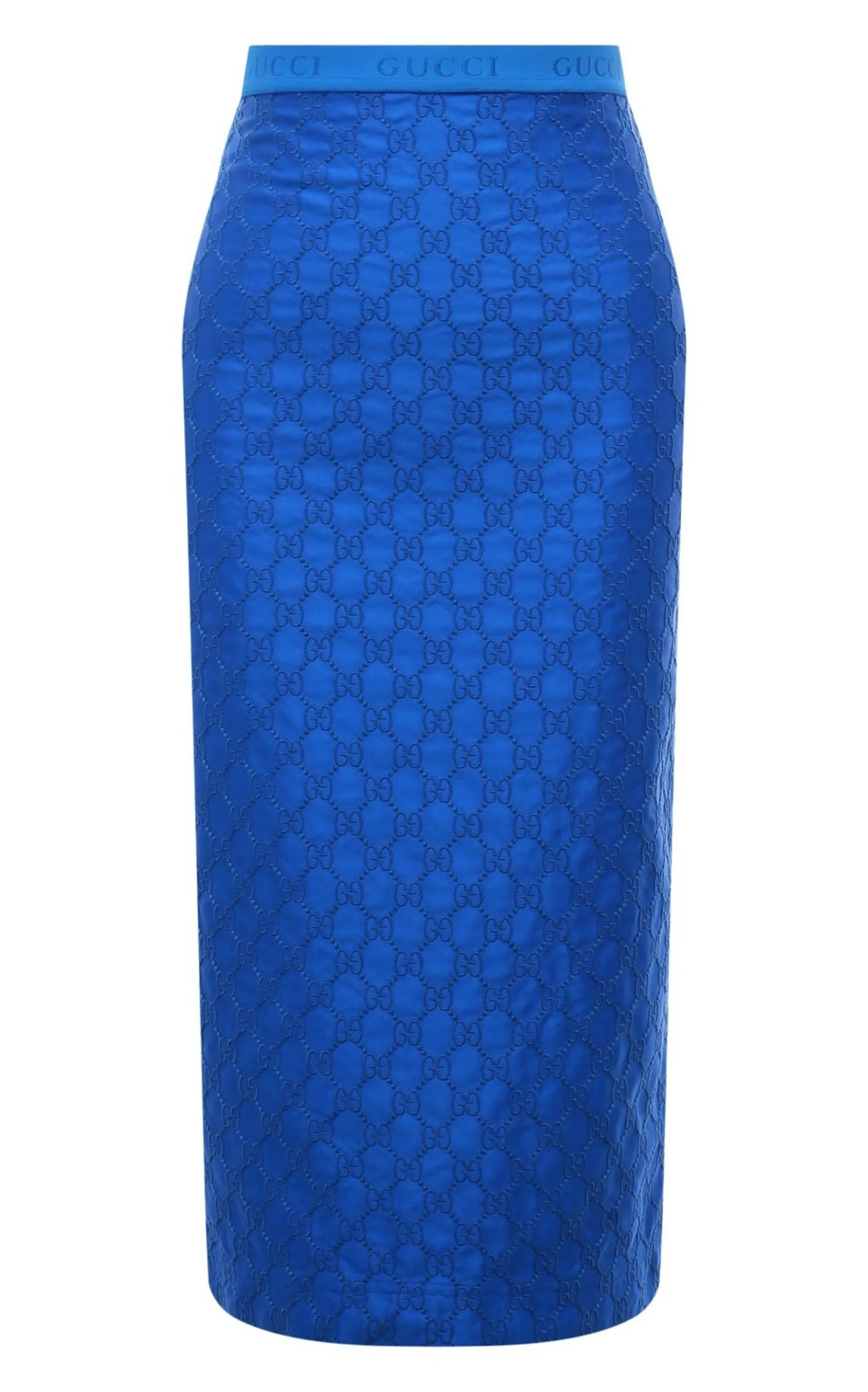 Gg Supreme Blue Silk Skirt