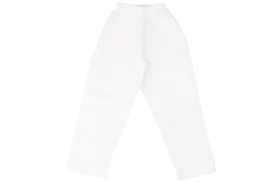 Girls Elasticated Pants (Ijar) - White Polycotton