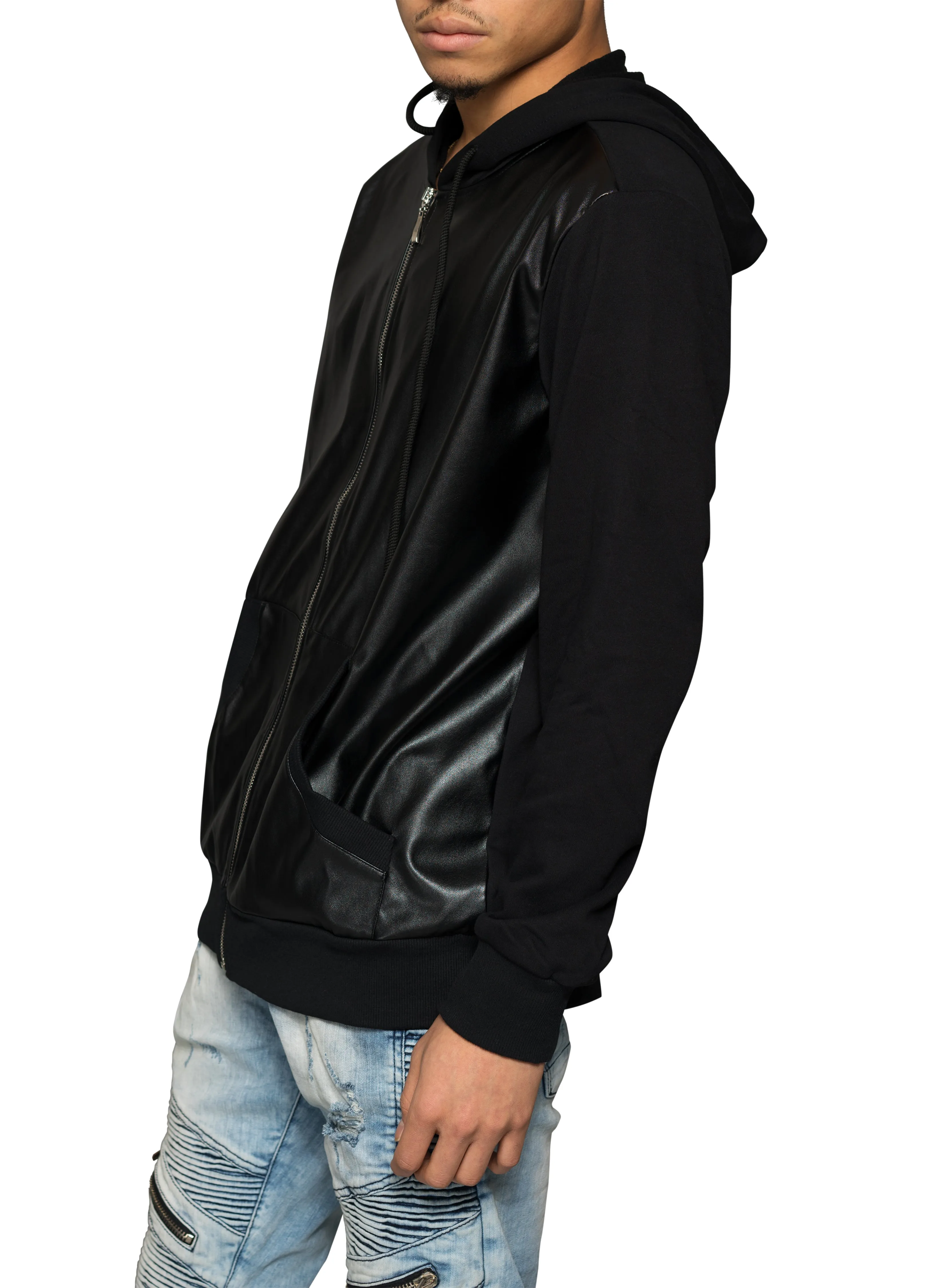 Gully Klassics Faux Leather Hoodie