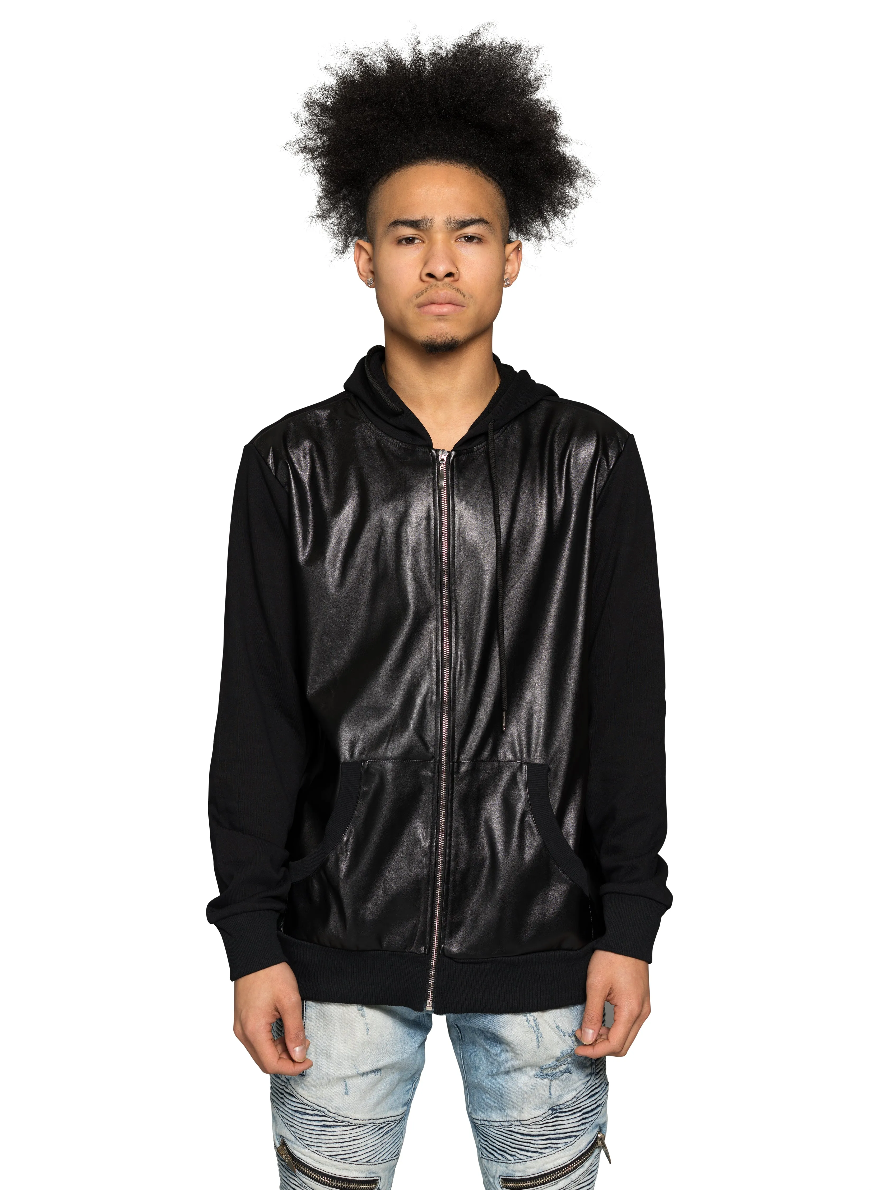 Gully Klassics Faux Leather Hoodie
