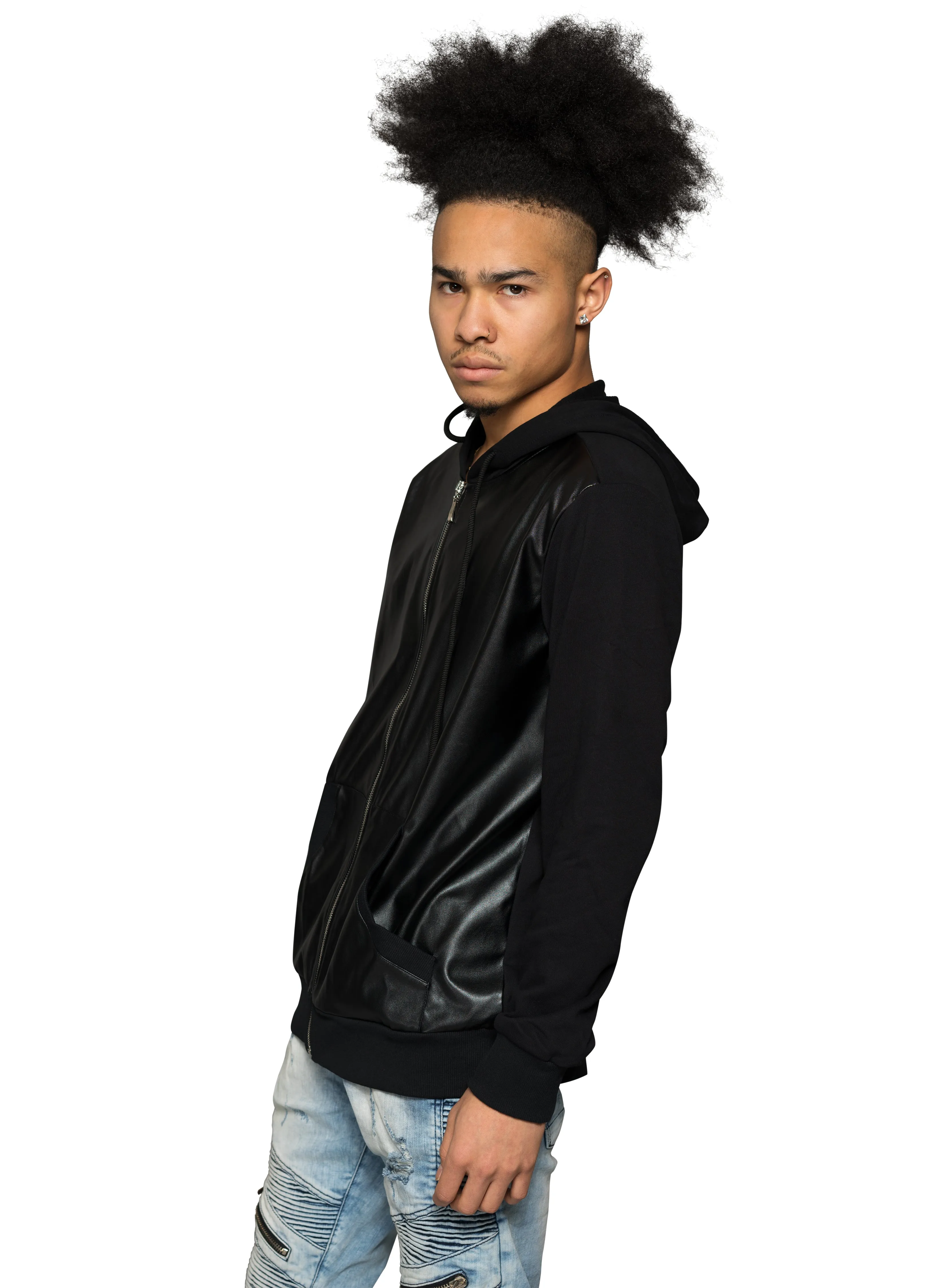 Gully Klassics Faux Leather Hoodie