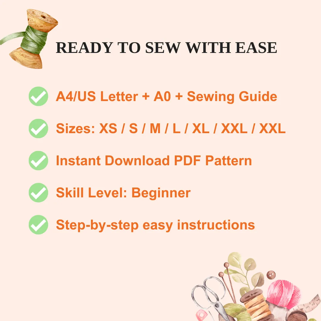 High Waist Pants PDF Sewing Pattern