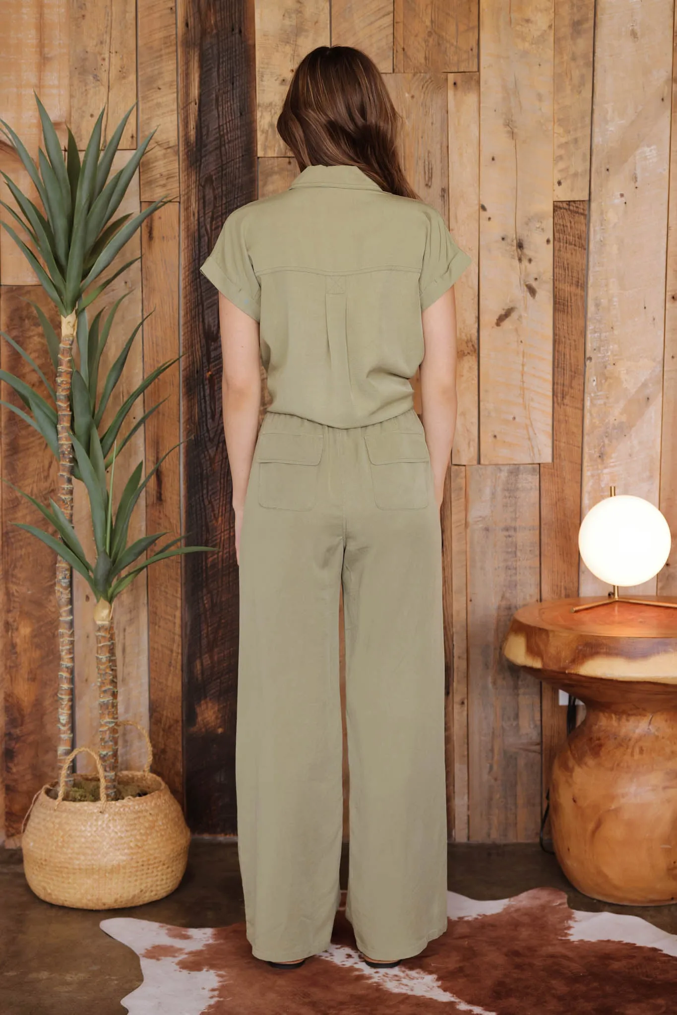 HIGH WAIST WIDE LEG DRAWSTRING PANTS
