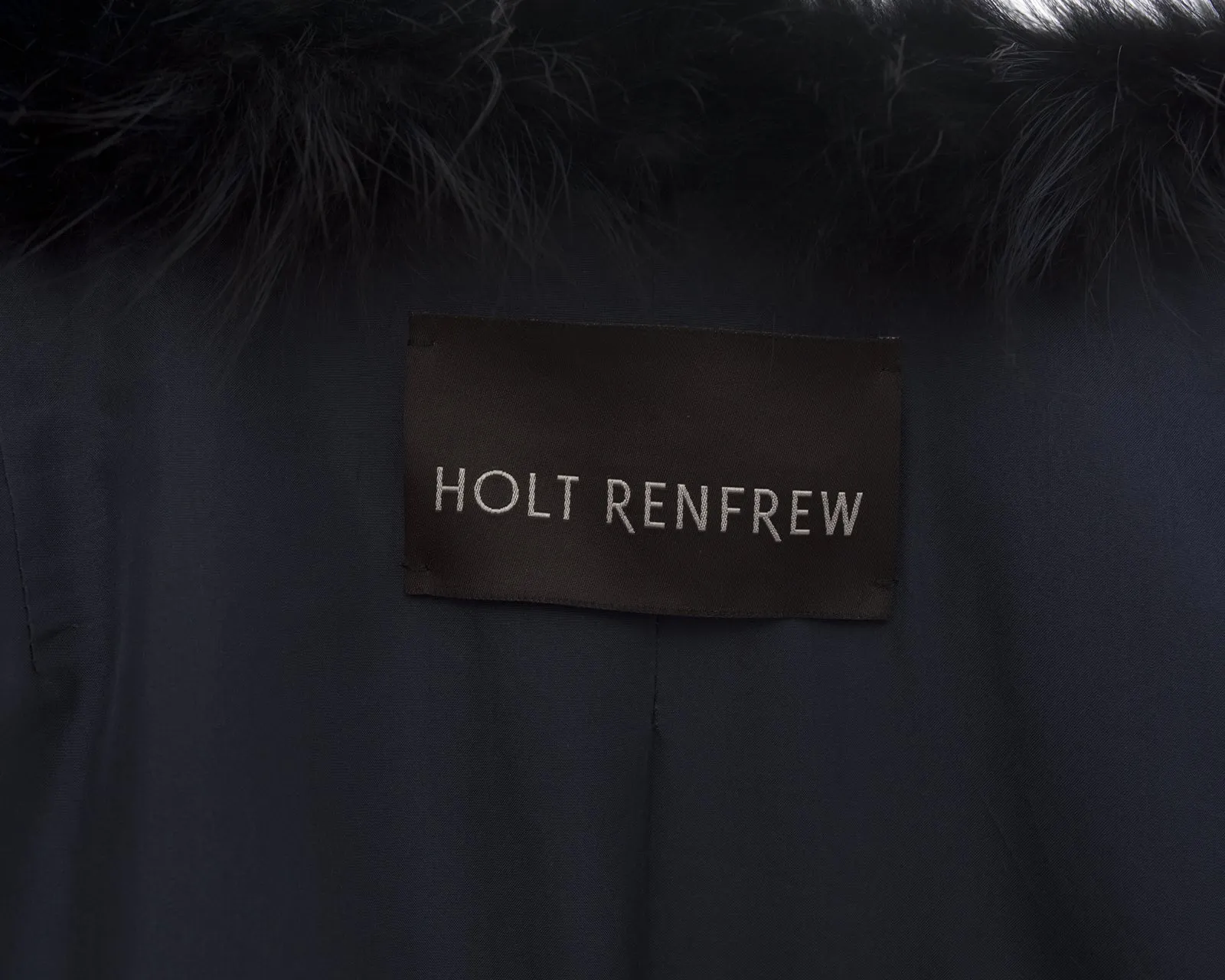 Holt Renfrew Midnight Sheared Mink and Fox Fur Trim Coat - 12