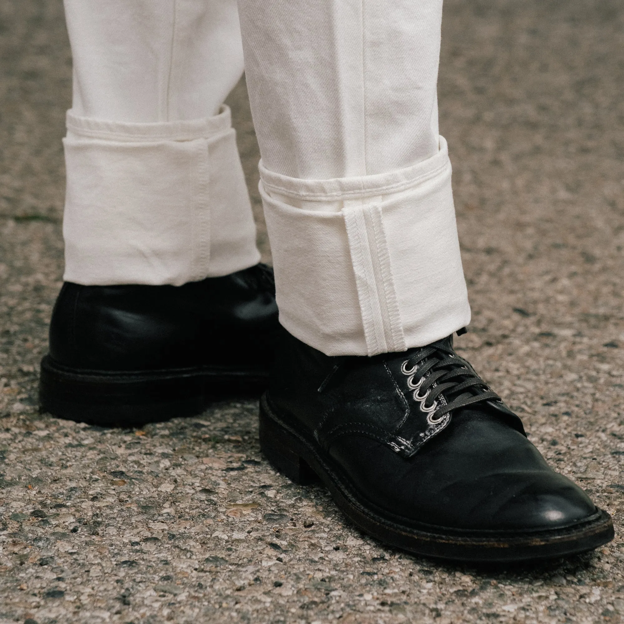 Iron Heart IH-555-WT 13.5oz Denim Super Slim Cut Jeans White FINAL SALE