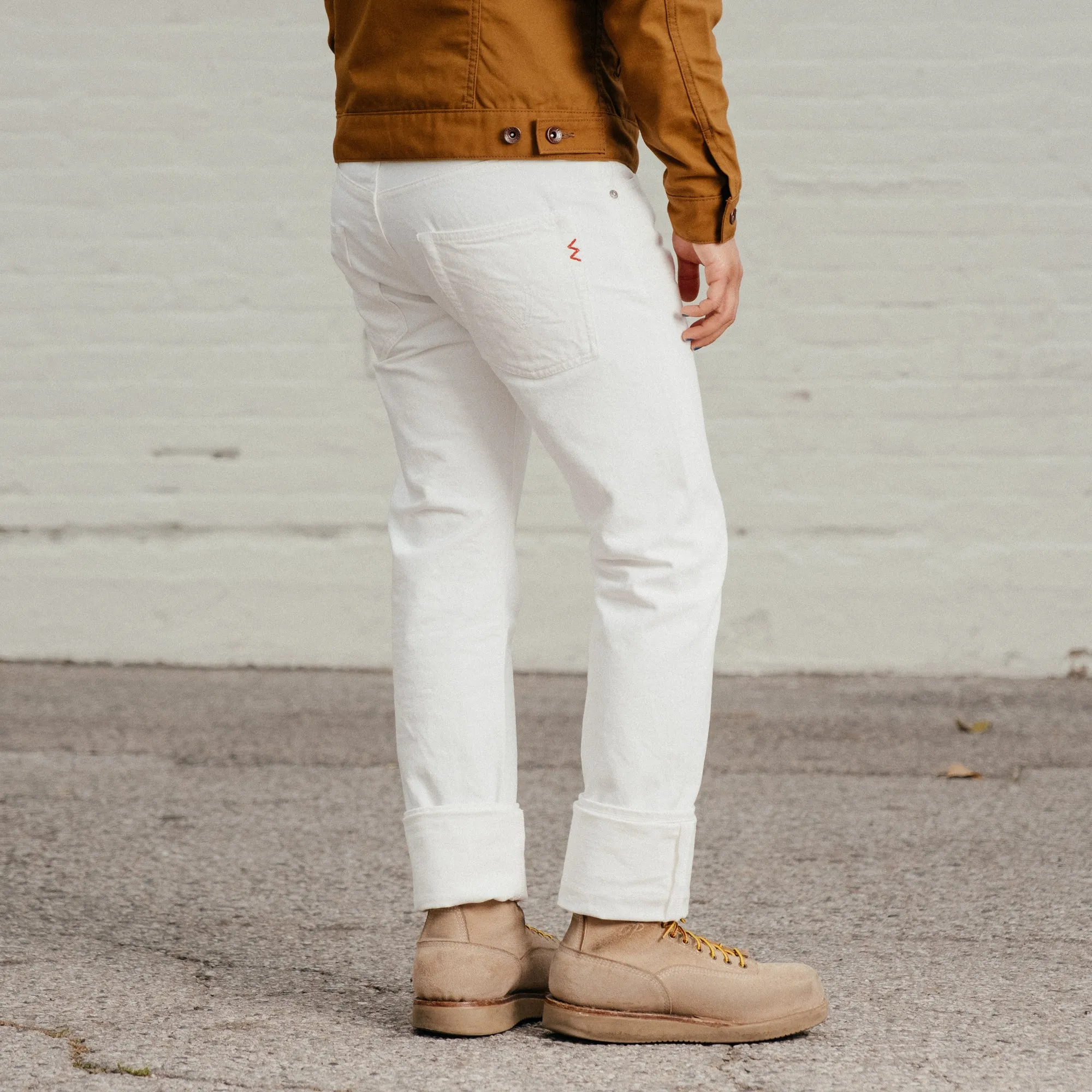 Iron Heart IH-777-WT 13.5oz Denim Slim Tapered Cut Jeans White FINAL SALE