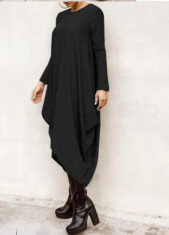 Irregular Plus Sizes Women Fall Long Dresses