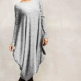 Irregular Plus Sizes Women Fall Long Dresses