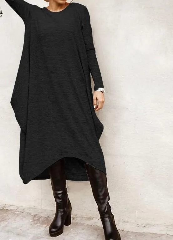 Irregular Plus Sizes Women Fall Long Dresses