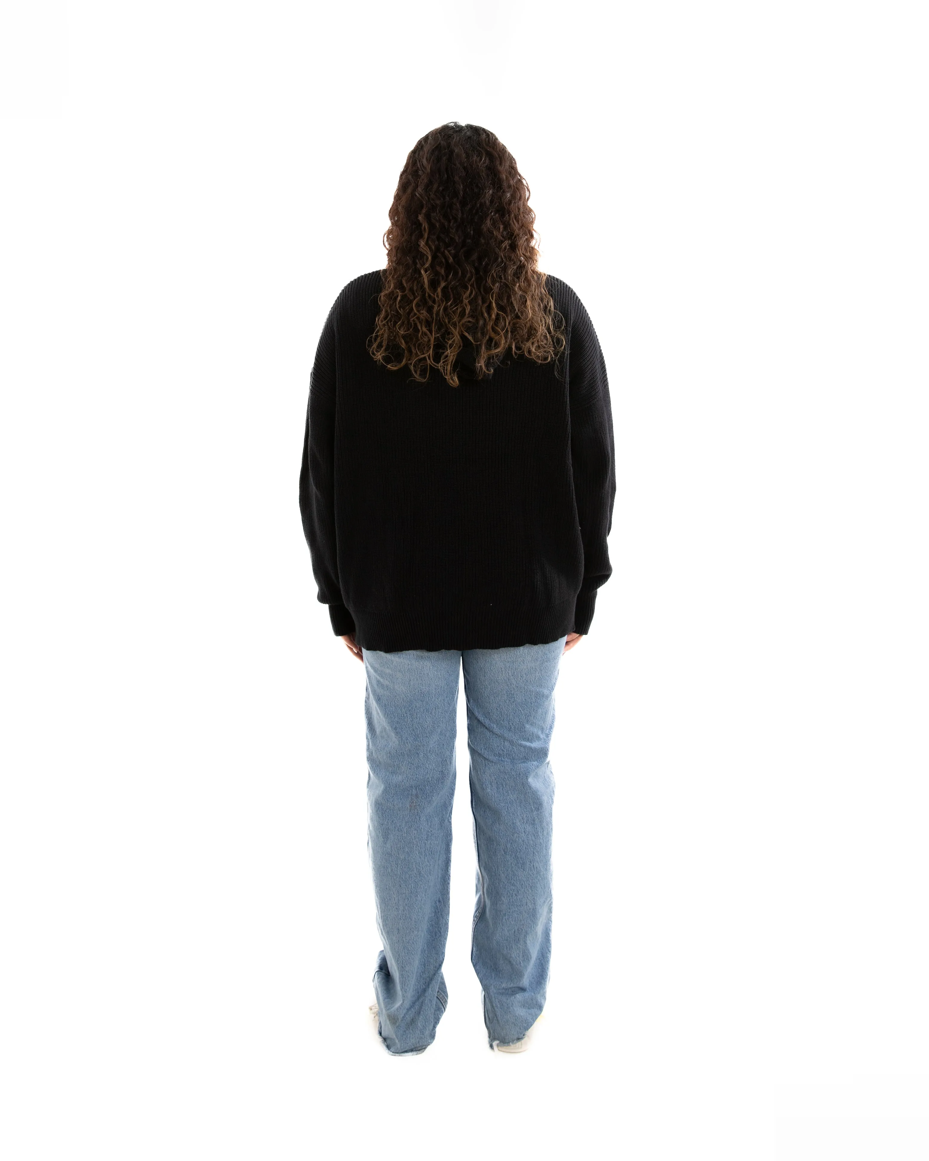 Knitted Black Hoodie