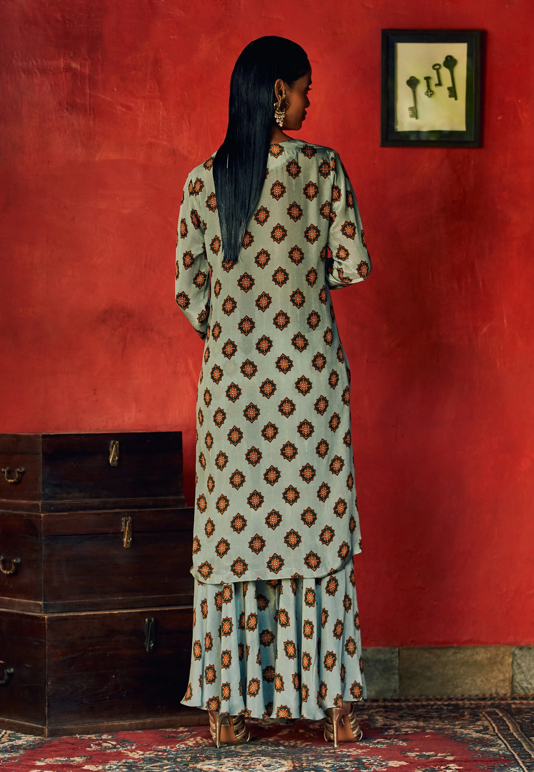 KURTA & BIAS SHARARA PANTS
