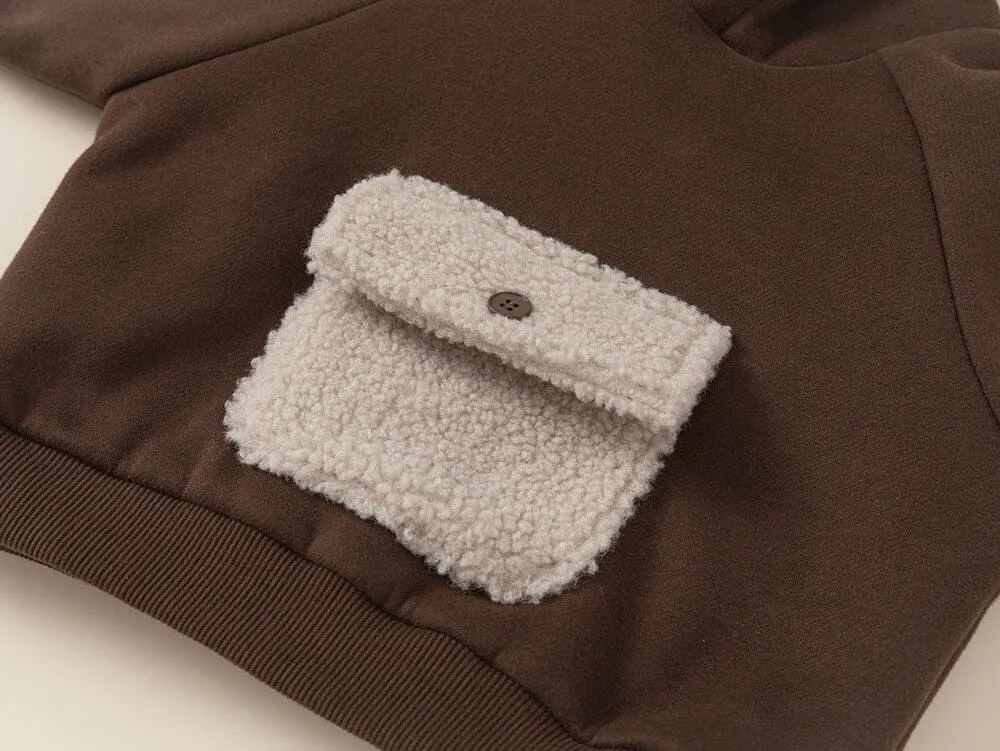 Large Pocket Fleece-Lined Hoodie