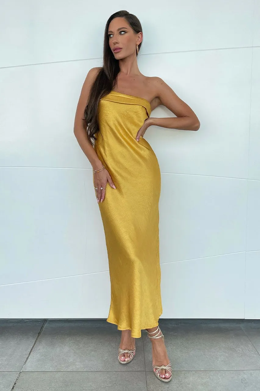 LEILA SLIP MIDI DRESS