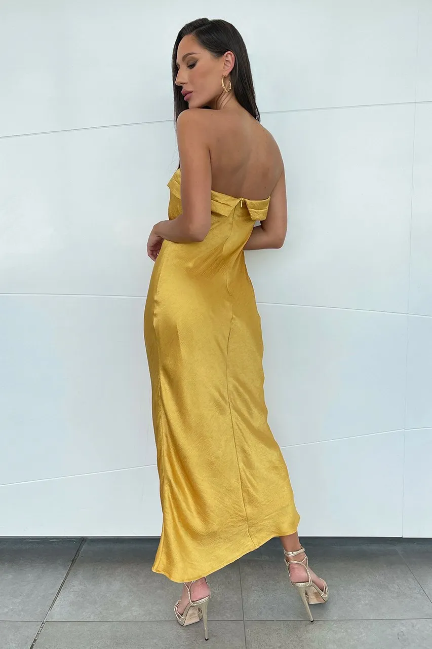 LEILA SLIP MIDI DRESS