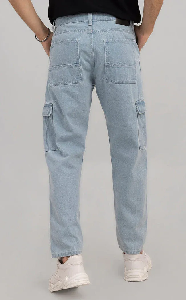 LIGHT BLUE BAGGY FIT JEANS FOR STYLE