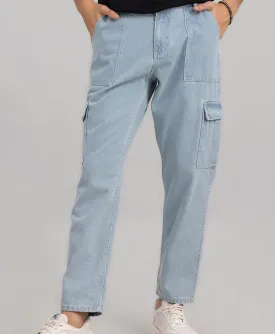 LIGHT BLUE BAGGY FIT JEANS FOR STYLE