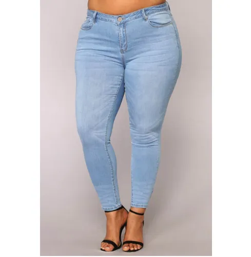 Light Blue Plus Size Jeans