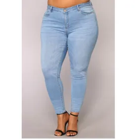 Light Blue Plus Size Jeans