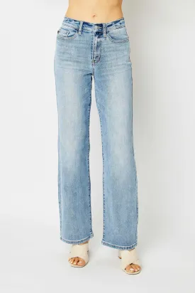 Light Wash Straight Leg Jeans