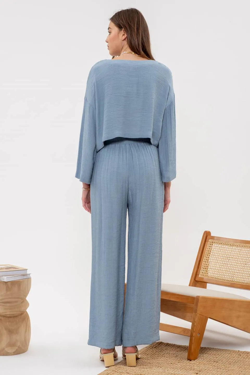 LIGHTWEIGHT HIGH RISE PANTS