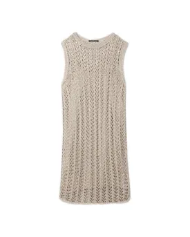 Luisa Cerano Openwork Pattern Dress