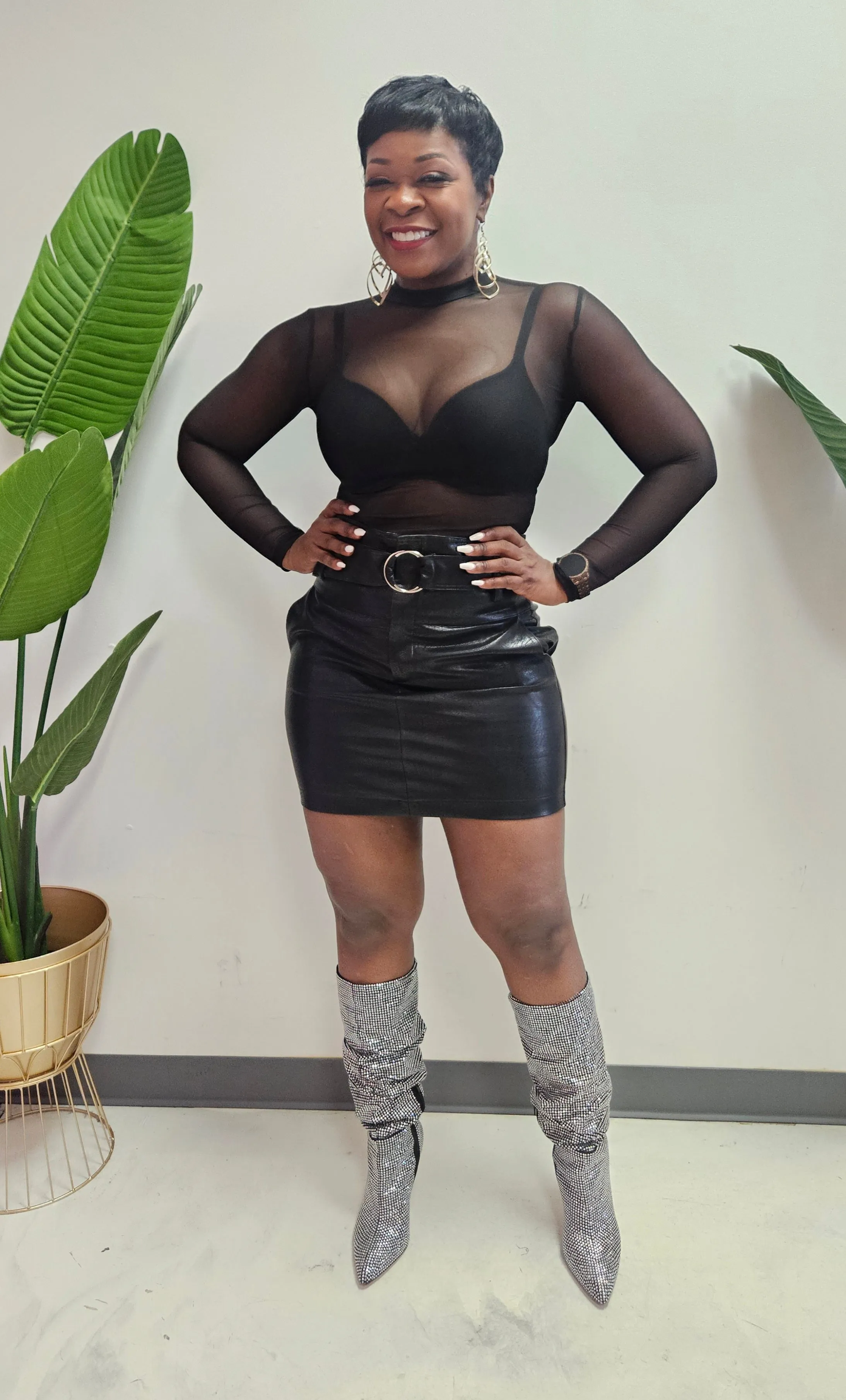 Mandy Leather Mini Skirt