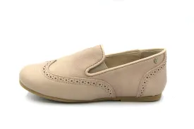 Manuela  Nude Textured Wingtip Slip On S3028