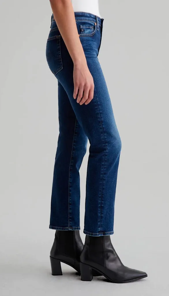Mari Crop-High Rise Slim Straight - Dark