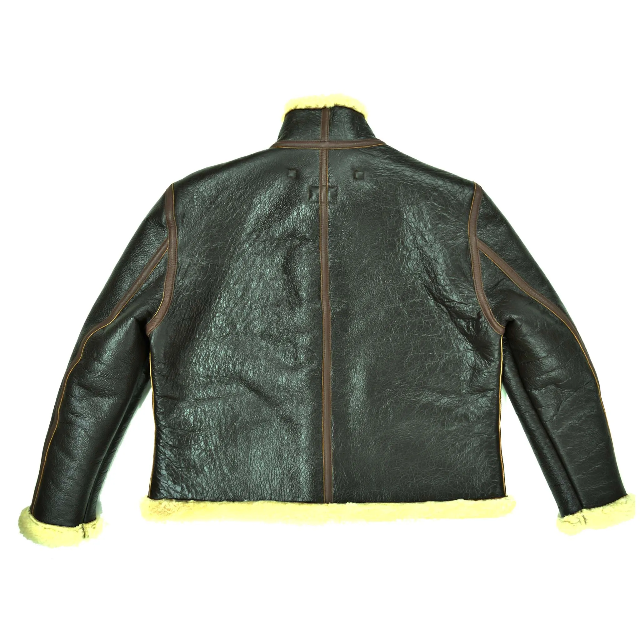 MEN ARMY D1 MECHANICS REPRO MILITARY PILOT AVIATION FLIGHT SHEEPSKIN LEATHER JACKET