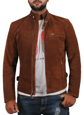Mens Brown Suede Jacket - 1501291