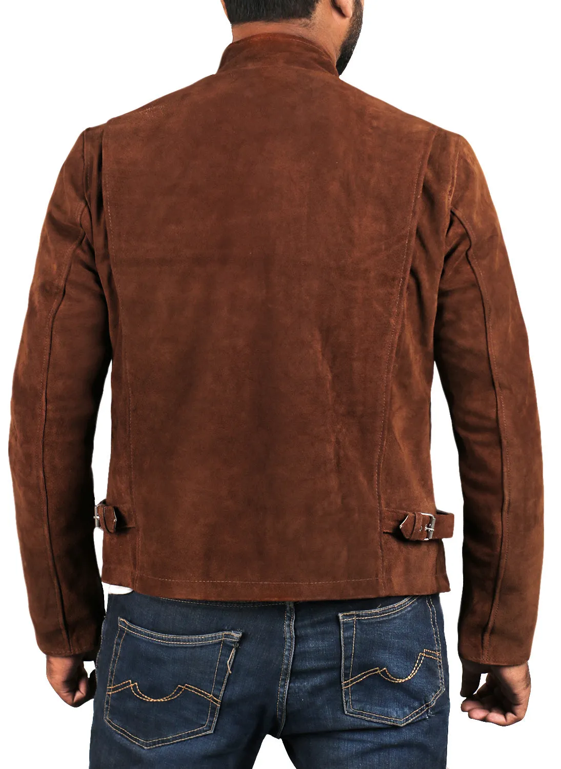 Mens Brown Suede Jacket - 1501291