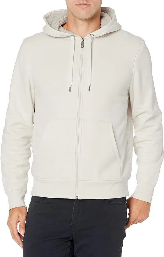 Men's Sherpa Fleece Lined classic zip-up hoodie