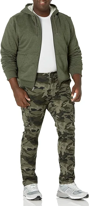 Men's Sherpa Fleece Lined classic zip-up hoodie
