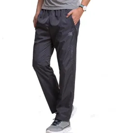 Mens Winter Elastic Waist Straight Leg Thick Warm Fleece Lined Casual Sport Pants