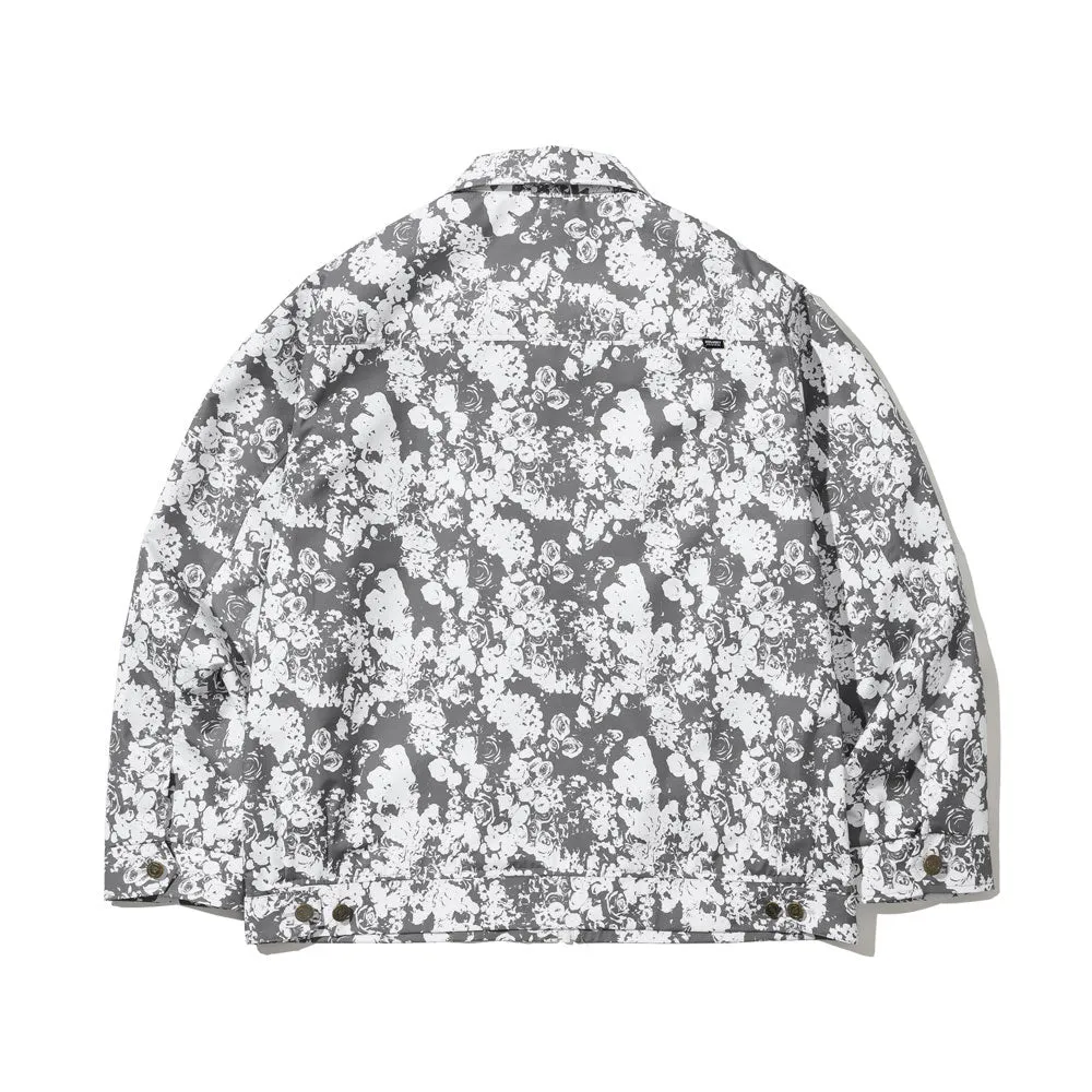 MF COLLAR NECK JACKET MONO FLOWER