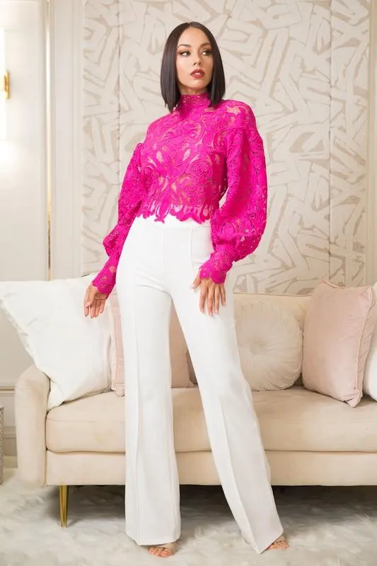 MIMI HIGH WAISTED PANT- WHITE