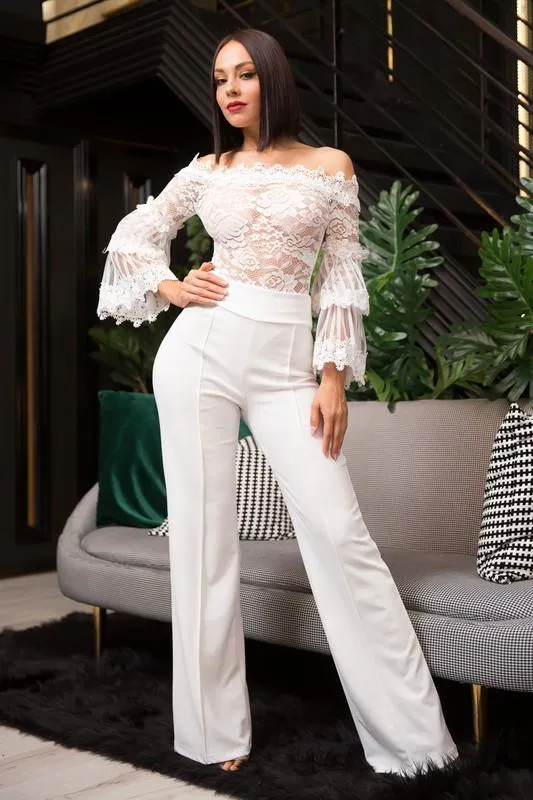MIMI HIGH WAISTED PANT- WHITE