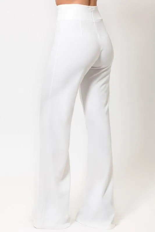 MIMI HIGH WAISTED PANT- WHITE