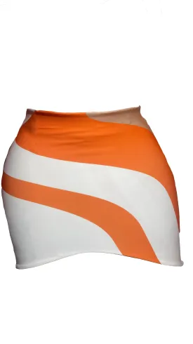 MINI ARCHED CUT HEM SKIRT