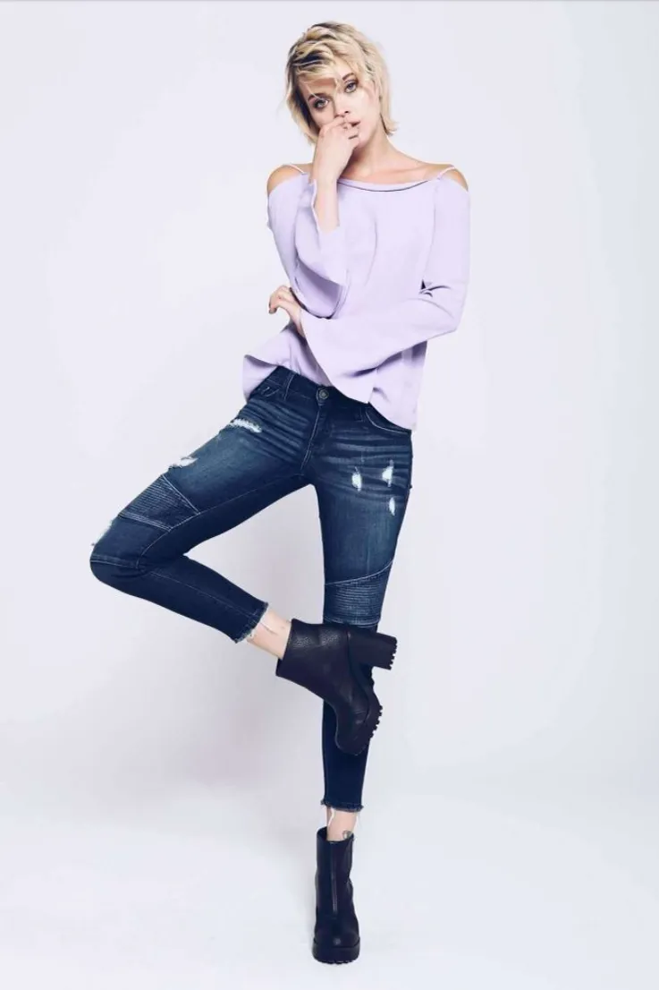Moto Ankle Skinny Jeans