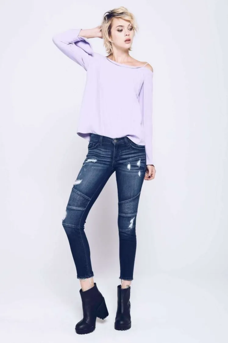 Moto Ankle Skinny Jeans
