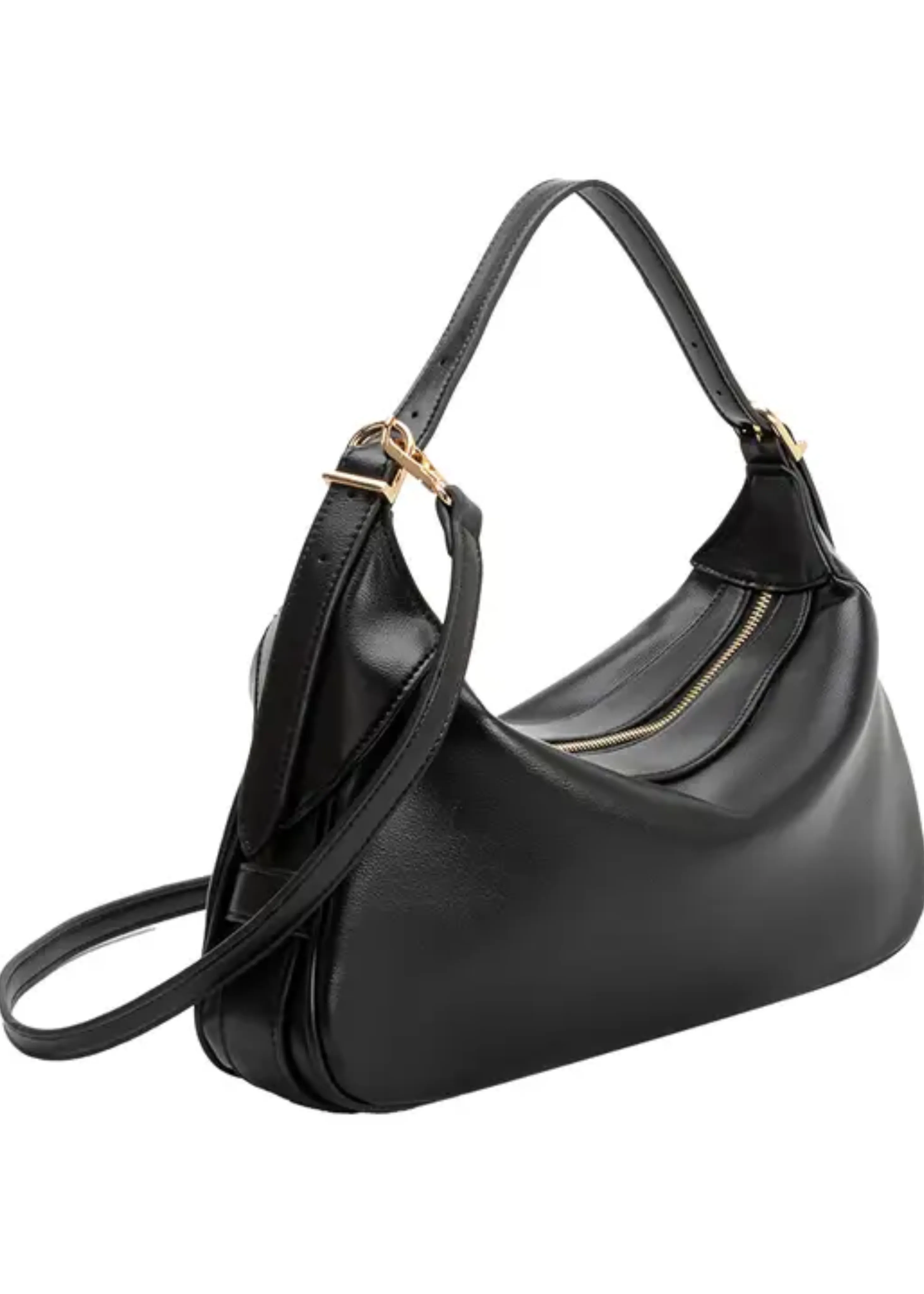 Nicolette recycled vegan shoulder bag, black