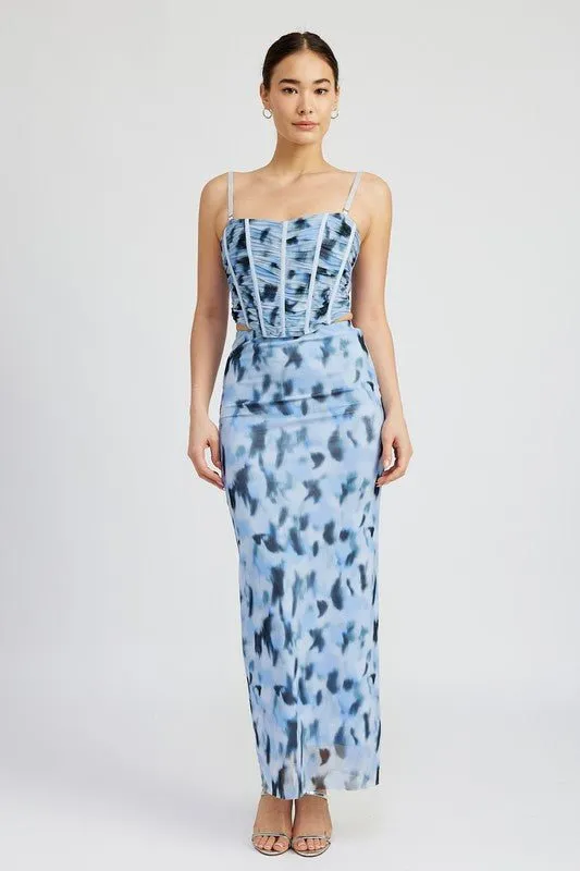 Printed Corset Top