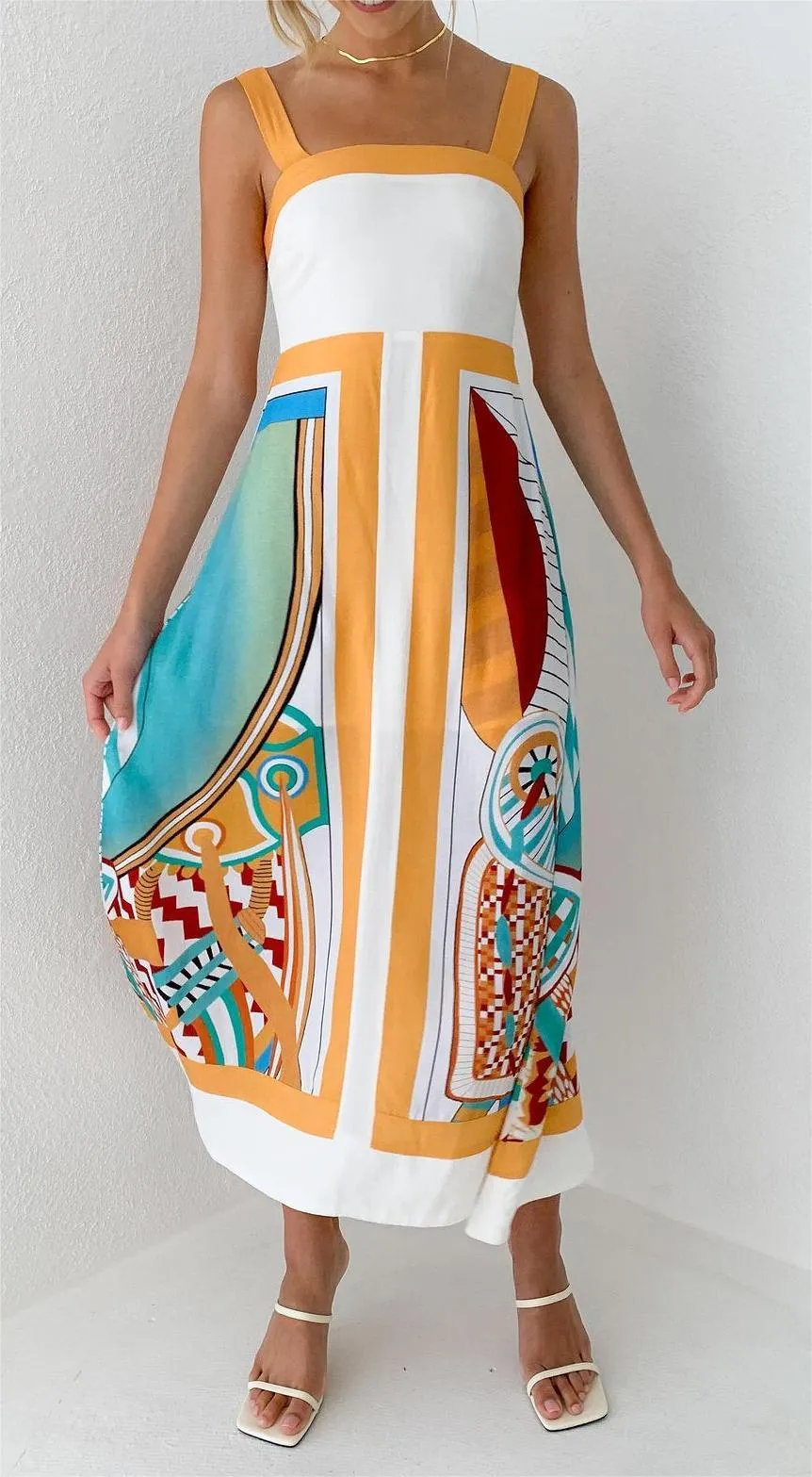 Printed Slip Dress