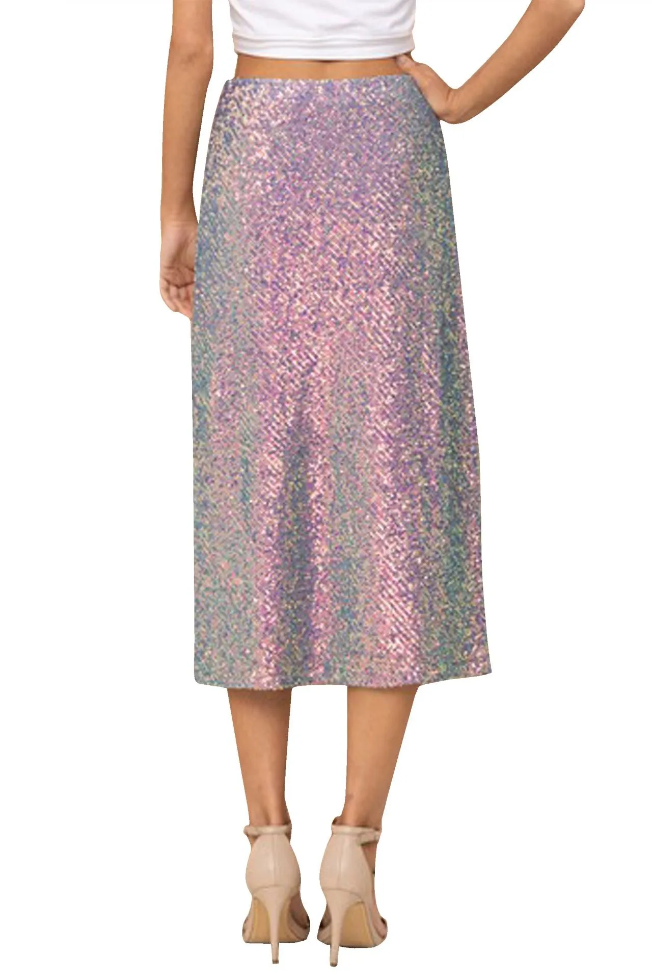 Purple Sequin Skirt