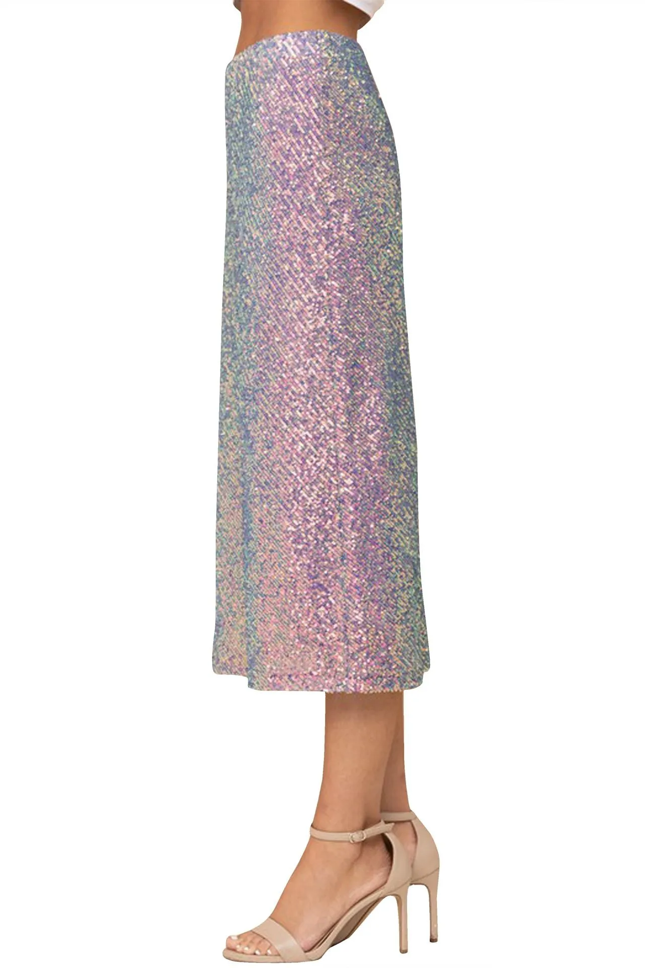Purple Sequin Skirt