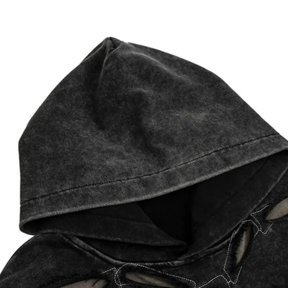 "High Street Skull Washed" Hoodie