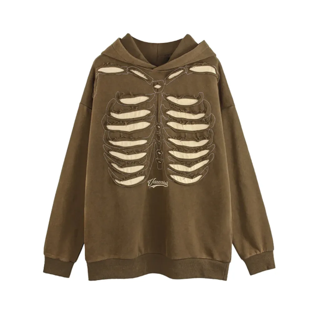 "High Street Skull Washed" Hoodie